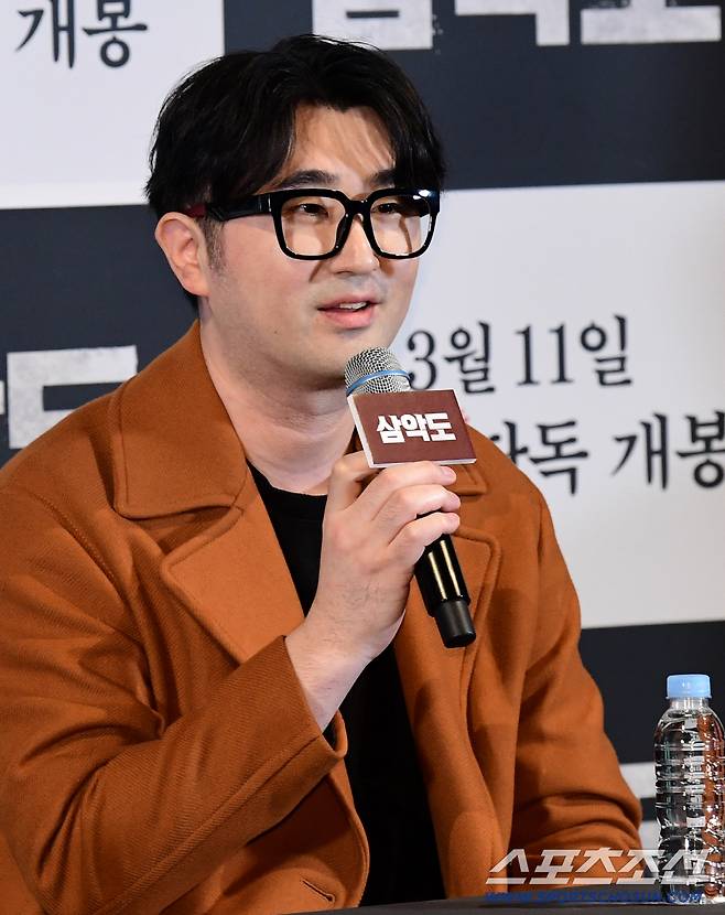 5일 용산CGV에서 영화 '삼악도' 언론시사회가 열렸다. 기자간담회 참석한 채기준 감독. 용산=송정헌 기자songs@sportschosun.com/2026.03.05/