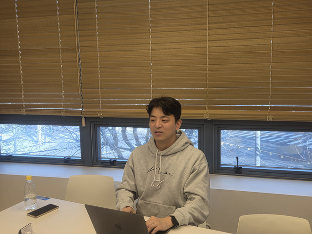 강명구 모니모니 공동설립자가 5일 디지털타임스와 인터뷰하고 있다. 김남석 기자