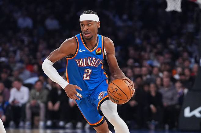 [뉴욕=AP/뉴시스] 미국프로농구(NBA) 오클라호마시티 선더의 샤이 길저스알렉산더. 2026.03.04.