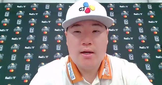 인터뷰하는 PGA투어 임성재 [화상인터뷰 캡처]