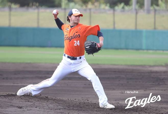 ▲ 순조로운 시즌 준비를 알리며 올 시즌 큰 기대를 모으고 있는 오웬 회이트 ⓒ한화이글스