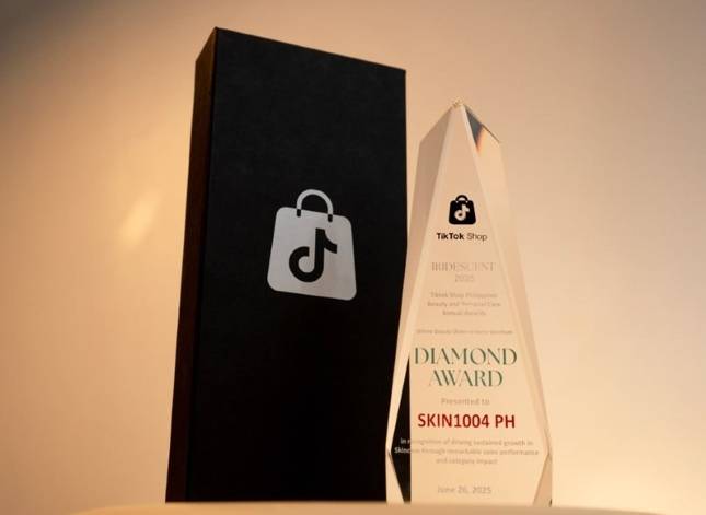스킨1004가 지난해 필리핀 틱톡샵 베스트 스킨케어 부문에서 '다이아몬드 어워드'를 수상했다./사진=스킨1004 제공