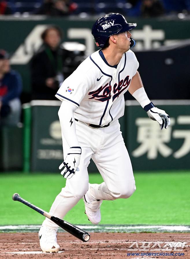 셰이 위트컴이 3회말 좌월 솔로홈런을 치고 있다. 도쿄(일본)=허상욱 기자wook@sportschosun.com