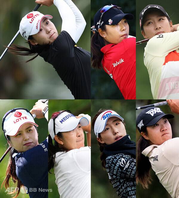 2026년 미국여자프로골프(LPGA) 투어 '아시안 스윙' 블루베이 LPGA에 출전한 황유민(사진제공=Getty_LPGA), 이동은(사진제공=엡손투어_LPGA), 이미향, 최운정, 최혜진, 김아림 프로, 오스턴 김(사진제공=ⓒAFPBBNews = News1) (사진을 무단으로 사용하지 마십시오.)