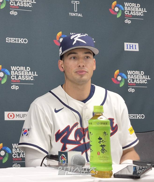 5일 일본 도쿄돔에서 열린 2026 WBC 체코전을 마친 뒤 기자회견에 참석한 셰이 위트컴. 도쿄=배중현 기