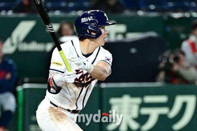 5일 일본 도쿄돔에서 열린 2026 월드 베이스볼 클래식(WBC) 조별리그 한국-체코 경기. 김혜성이 7회말 1사 3루에 1타점을 올리고 있다./도쿄(일본)=한혁승 기자
