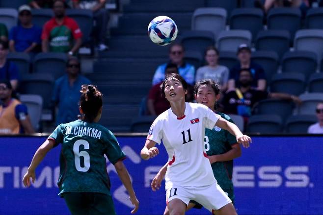 6일 열린 북한과 방글라데시의 2026 AFC 여자 아시안컵 경기 모습. /사진=AFC 제공