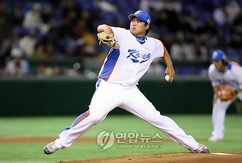 2009년 WBC 대만전에 등판했던 류현진 [연합뉴스 자료사진]