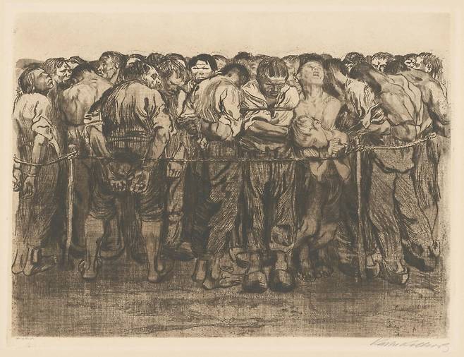 '농민 전쟁'(1902~1908) 연작 중 하나. 케테 콜비츠 미술관, 베를린