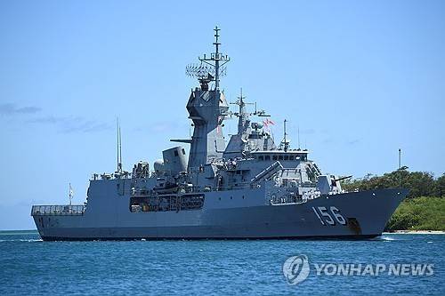 호주군 HMAS 투움바호 [미 해군 제공. 로이터 연합뉴스 자료사진. 재판매 및 DB 금지]