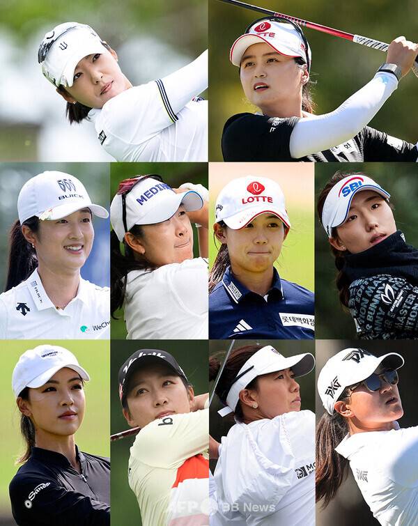 2026년 미국여자프로골프(LPGA) 투어 '아시안 스윙' 블루베이 LPGA 우승을 향해 뛰는 이동은(사진제공=엡손투어_LPGA), 이미향, 최혜진, 류위(중국), 김아림, 황유민 프로, 허무니(중국), 최운정, 신지은 프로, 오스턴 김. 사진제공=ⓒAFPBBNews = News1 (사진을 무단으로 사용하지 마십시오.)