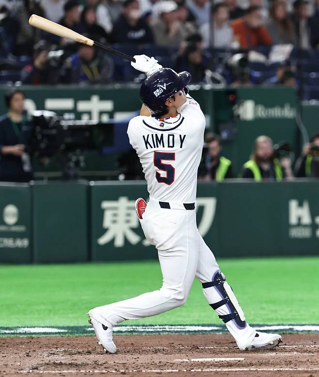 ▲ 한국 김도영 대만전 역전 2점홈런 ⓒ연합뉴스