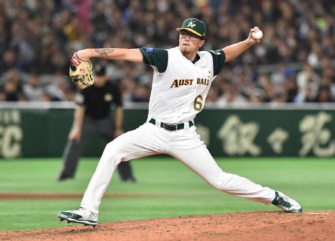 호주 대표팀 선발투수 라클란 웰스. 사진=AFPBBNews