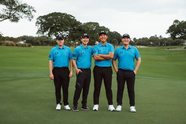 코리안GC 소속 김민규, 송영한, 안병훈, 대니 리(왼쪽부터) /사진=LIV Golf