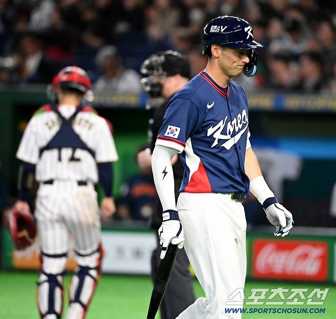 7일 일본 도쿄돔에서 열린 WBC(월드베이스볼클래식) 한국과 일본의 경기. 5회초 위트컴이 삼진으로 물러나고 있다. 도쿄(일본)=허상욱 기자wook@sportschosun.com/2026.03.07/