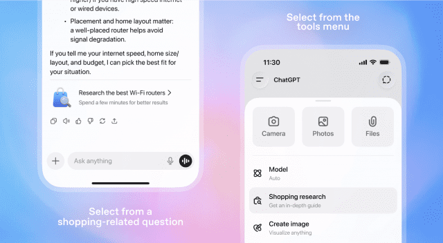 챗GPT 쇼핑 리서치 (이미지=오픈AI 뉴스룸)