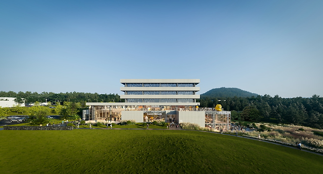 카카오 제주 본사, 오피스 2개 동 착공. B동 투시도. (카카오 제공)