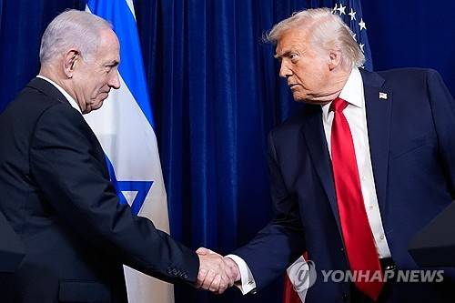 베냐민 네타냐후 이스라엘 총리(좌측)와 도널드 트럼프 미국 대통령(우측) [AP=연합뉴스 자료사진 제공]