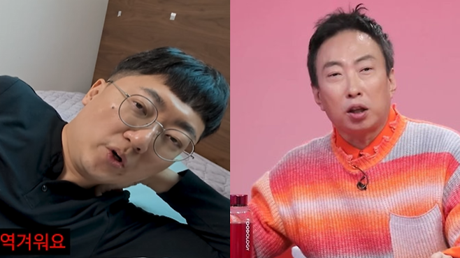 김선태·박명수. 김선태 유튜브 채널 캡처, KBS 예능 ‘사장님 귀는 당나귀 귀’ 방송 화면.