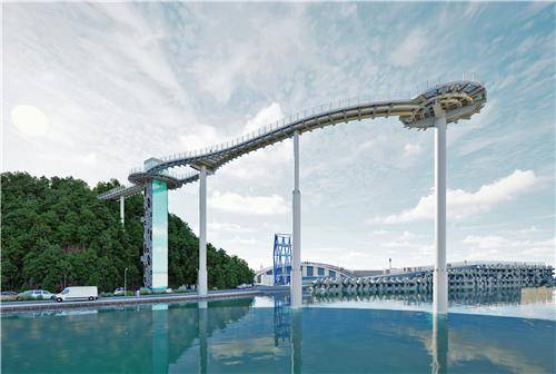 남대천 하구에 조성될 108ｍ 스카이워크 조감도 [강릉시 제공. 재판매 및 DB 금지]