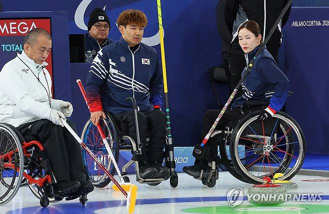휠체어컬링 믹스더블 이용석-백혜진 [연합뉴스 자료사진]