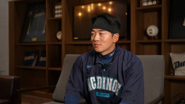 NC 다이노스 오장한이 10일 창원NC파크에서 인터뷰 하고 있다. /김연수 기자