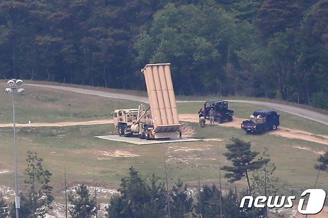 경북 성주기지에 배치된 고고도미사일방어체계 '사드'(THAAD) 모습. 2021.5.14 ⓒ 뉴스1 공정식 기자