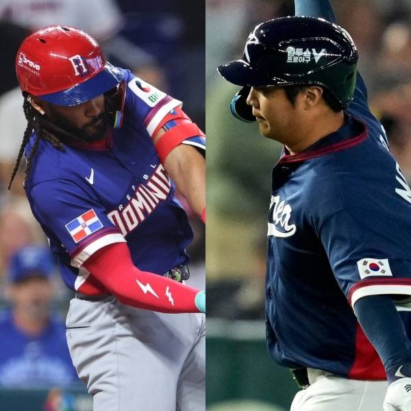 (좌측부터) 페르난도 타티스 주니어, 문보경. /사진=WBC 공식채널