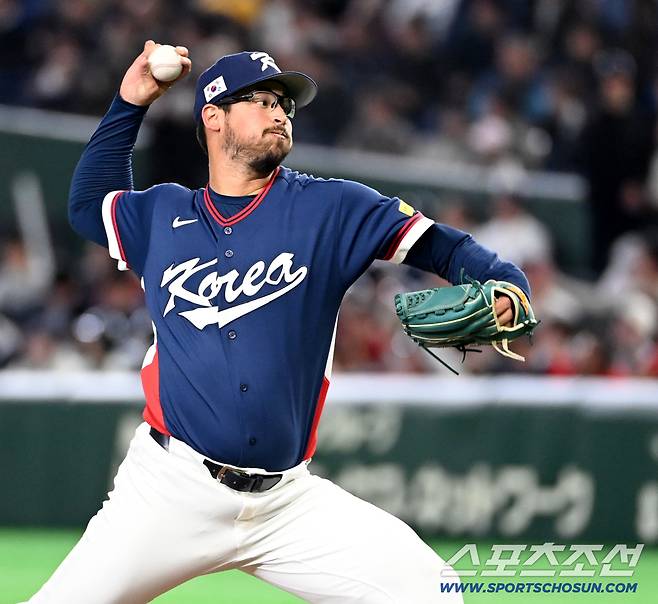 9일 일본 도쿄돔에서 열린 WBC(월드베이스볼클래식) 한국과 호주의 경기, 7회말 데인 더닝이 역투하고 있다. 도쿄(일본)=허상욱 기자wook@sportschosun.com/2026.03.09/