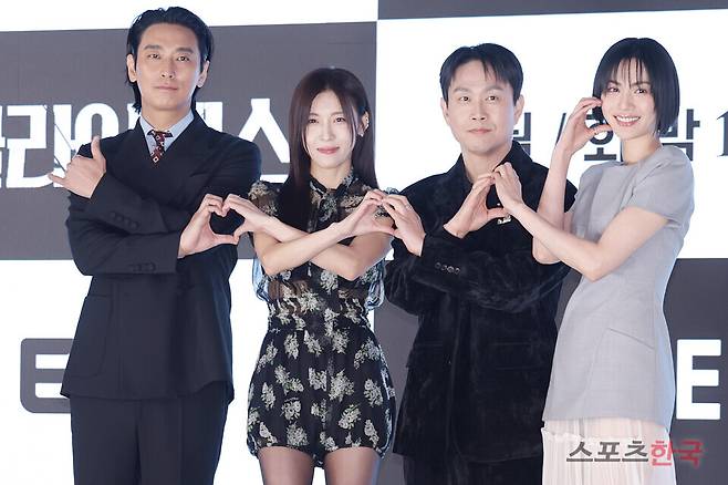 ENA 새 월화드라마 '클라이맥스' 제작발표회에 참석한 주지훈, 하지원, 오정세, 나나. 2026.3.10 ⓒ이혜영 기자 lhy@hankooki.com