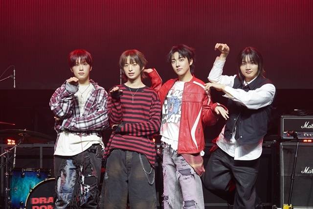 밴드 드래곤포니 멤버 편성현 권세혁 안태규 고강훈(왼쪽부터)이 10일 오후 2시 서울 서대문구 예스24원더로크홀 진행된 세 번째 EP 'RUN RUN RUN(런런런)' 발매 기념 쇼케이스에 참석해 다양한 이야기를 나눴다. /안테나