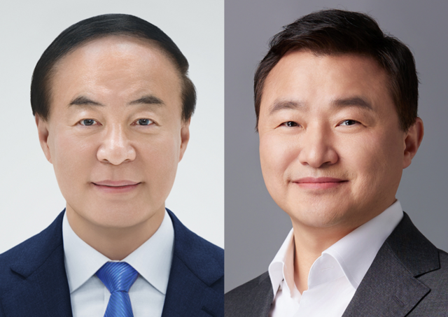 전영현(왼쪽) 삼성전자 DS부문장 대표이사 부회장, 노태문 삼성전자 DX부문장 대표이사 사장. 삼성전자 제공