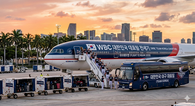 AI로 만든 가상의 대한민국 대표팀 전세기입니다