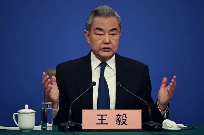 왕이 중국 외교부장(장관) EPA 연합뉴스