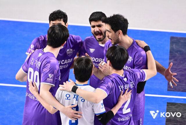 승리한 우리카드./KOVO