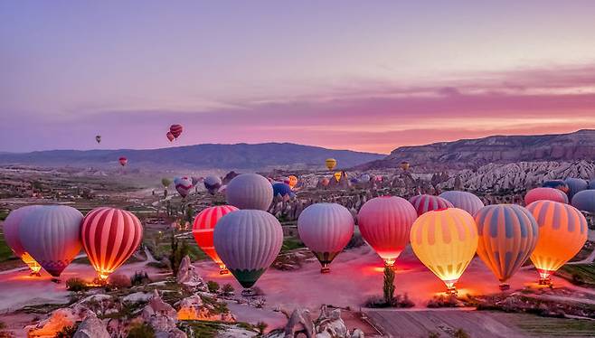 튀르키예 카파도키아의 ‘열기구 관광’. (사진=튀르키예 문화관광부) *재판매 및 DB 금지