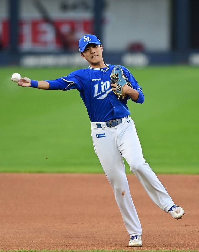 입단 첫해부터 성장세가 또렷한 삼성 유격수 이재현은 올 시즌 데뷔 첫 20홈런에 도전한다. 사진제공｜삼성 라이온즈