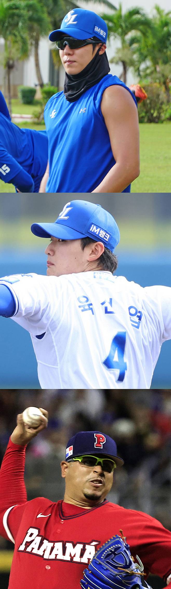 삼성 원태인과 육선엽, WBC에 참가한 아리엘 후라도(위부터).  삼성 라이온스 제공·EPA연합뉴스