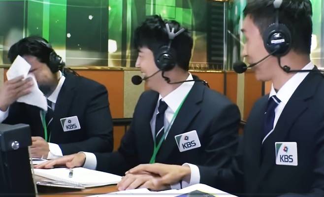 (왼쪽부터)박용택 야구해설위원, 이대형 야구해설위원, 이동근 캐스터. /사진=KBS 스포츠 영상 갈무리