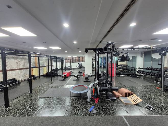 서울 이랜드 개선된 클럽하우스 내 체력단련실. /사진=서울 이랜드 제공