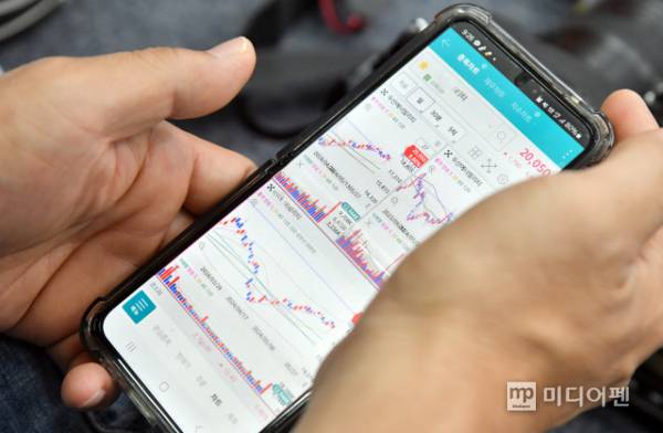 국내 증시가 장 초반 삼성전자의 대규모 주주 환원 정책에 힘입어 폭등했으나, 이후 차익 실현 매물이 쏟아지며 상승 폭을 대부분 반납하고 마감했다. /사진=미디어펜 김상문 기자