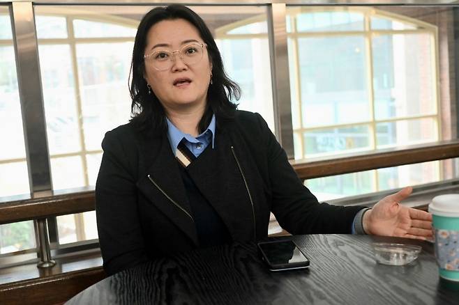 김주선 라이프호프 사무총장이 최근 서울 종로구 한국교회100주년기념관에서 40·50대 가장들을 위한 걷기 사역의 취지와 배경을 설명하고 있다.