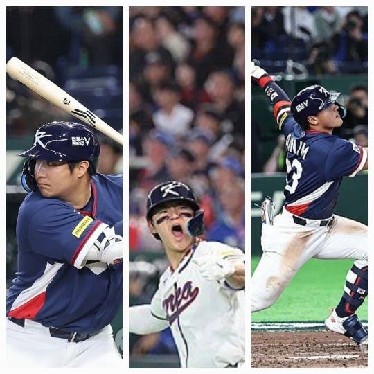 왼쪽부터 문보경, 김도영, 안현민