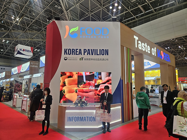 전시장 중심에 1053㎡ 면적으로 부스를 꾸민 한국관 [도쿄 이승훈 특파원]