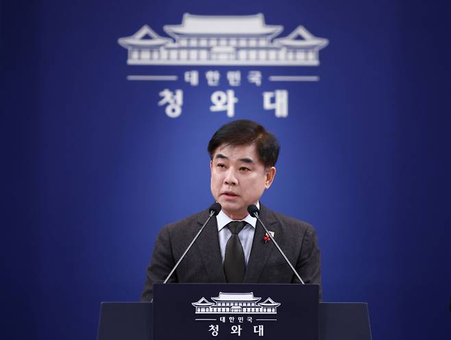 사진은 김병욱 청와대 정무비서관이 지난 1월12일 춘추관에서 정당 지도부 오찬 간담회 일정 관련 브리핑을 하고 있는 모습. /사진=뉴스1