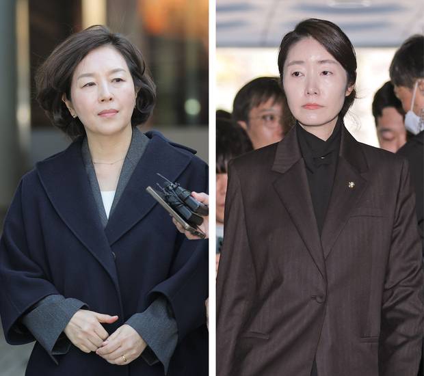김경(왼쪽) 전 서울시의원과 강선우 무소속 의원. 연합뉴스