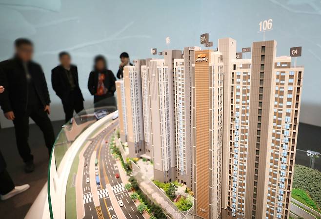 모델하우스가 한산한 모습을 보이고 있다.(뉴시스)