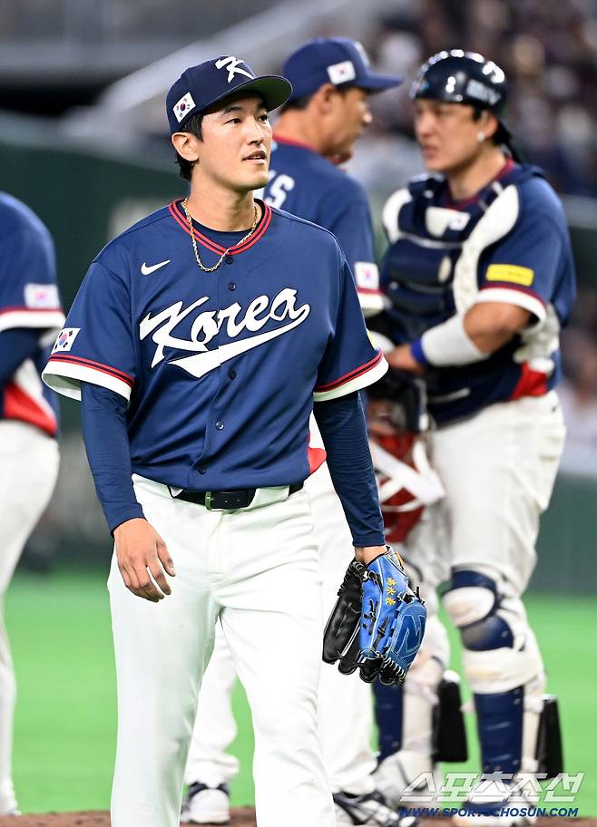 7일 일본 도쿄돔에서 열린 WBC(월드베이스볼클래식) 한국과 일본의 경기. 3회말 고영표가 마운드를 내려가고 있다. 도쿄(일본)=허상욱 기자wook@sportschosun.com/2026.03.07/