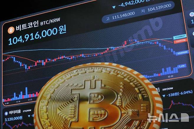 서울 강남구 빗썸라운지에 전광판에 비트코인 등 암호화폐 시세가 나오고 있다. 2026.02.05. ⓒ뉴시스
