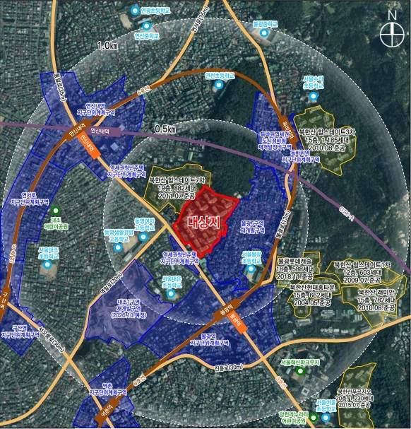 은평 불광미성아파트 재건축 위치도. [서울시 제공]